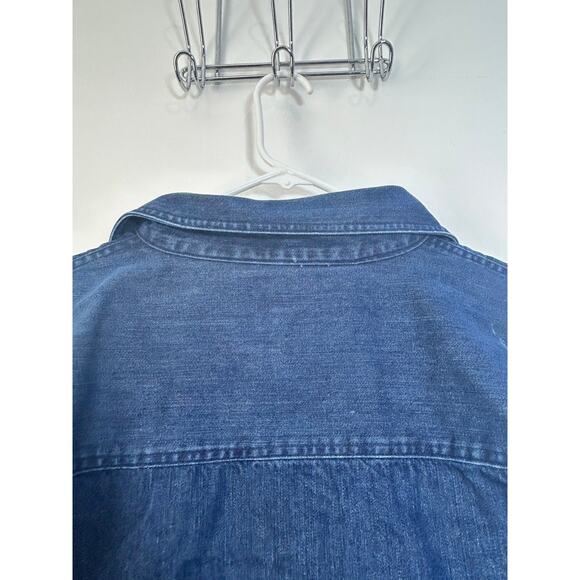 Denim Shacket Chore Shirt Mens XXL Merill & Forbes Heavy Denim Workwear - Picture 6 of 8